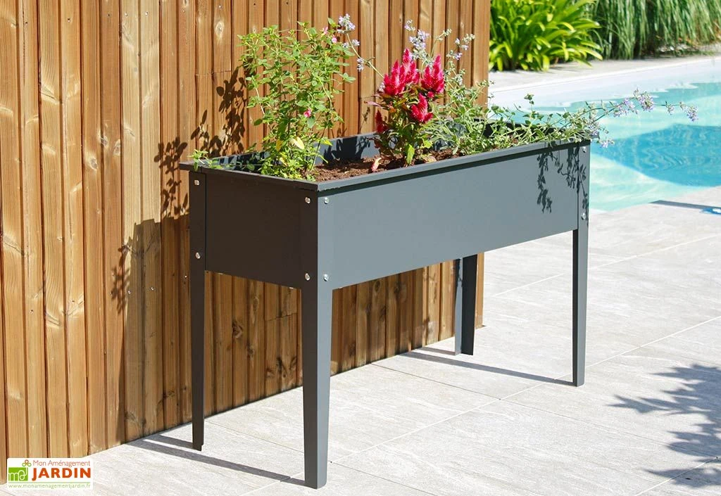 Potager Sur Pieds En Acier Galvanisé 30 X 60 Cm – Cipollina 3 Potager Sur Pieds En Acier Galvanisé 30 X 60 Cm – Cipollina