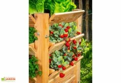 Tour De Culture Verticale En Bois De Mélèze 90 X 73 Cm -Garanta Jardin Magasin potager sureleve bois 90x73cm