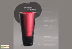 Pot De Fleurs En Plastique Colors Open L Simple Ou Double Paroi (Ø120 X 120 Cm) 8 Pot De Fleurs En Plastique Colors Open L Simple Ou Double Paroi (Ø120 X 120 Cm) -Garanta Jardin Magasin pots colors double paroi schema 1 1