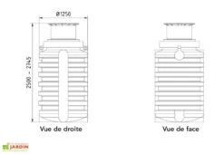 Puits En Polyéthylène à Enterrer Avec Dôme Coulissant 2000 L 10 Puits En Polyéthylène à Enterrer Avec Dôme Coulissant 2000 L -Garanta Jardin Magasin puits polyethylene a enterrer plastique 2200l 2