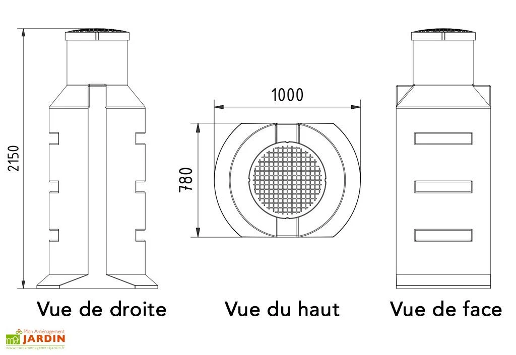 Puits En Polyéthylène à Enterrer 900 L 5 Puits En Polyéthylène à Enterrer 900 L – Image 3