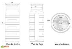 Puits En Polyéthylène à Enterrer 950 L 8 Puits En Polyéthylène à Enterrer 950 L -Garanta Jardin Magasin puits polyethylene a enterrer plastique 950l 2
