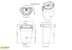 Garantia Récupérateur D'Eau Pluie Amphore Antik Murale 260 L Terracotta -Garanta Jardin Magasin recuperateur eau garantia amphore antik murale 260l
