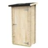 Abri De Jardin Adossable En Bois De Pin Brut Arturo - 98 X 64 X 188 Cm -Garanta Jardin Magasin remise jardin adossable bois arturo