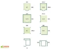 Abri De Jardin En Bois D’épicéa Brut Avec Auvent - 20,1 M² 7 Abri De Jardin En Bois D’épicéa Brut Avec Auvent - 20,1 M² -Garanta Jardin Magasin schema dimensions abri jardin auvent 20m2 gardenas
