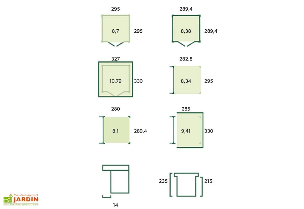 Abri De Jardin En Bois D’épicéa Brut Avec Auvent - 20,1 M² 5 Abri De Jardin En Bois D’épicéa Brut Avec Auvent - 20,1 M² – Image 3