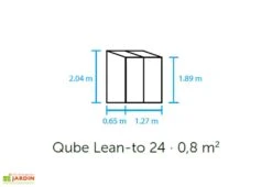 Halls Serre De Jardin Adossée En Verre Trempé Qube Lean-to 24 – 0,8 M² -Garanta Jardin Magasin schema mini serre verre halls