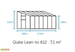 Halls Serre De Jardin Adossée En Verre Trempé Qube Lean-to 612 – 7,1 M² 13 Halls Serre De Jardin Adossée En Verre Trempé Qube Lean-to 612 – 7,1 M² -Garanta Jardin Magasin schema serre adossee halls qube