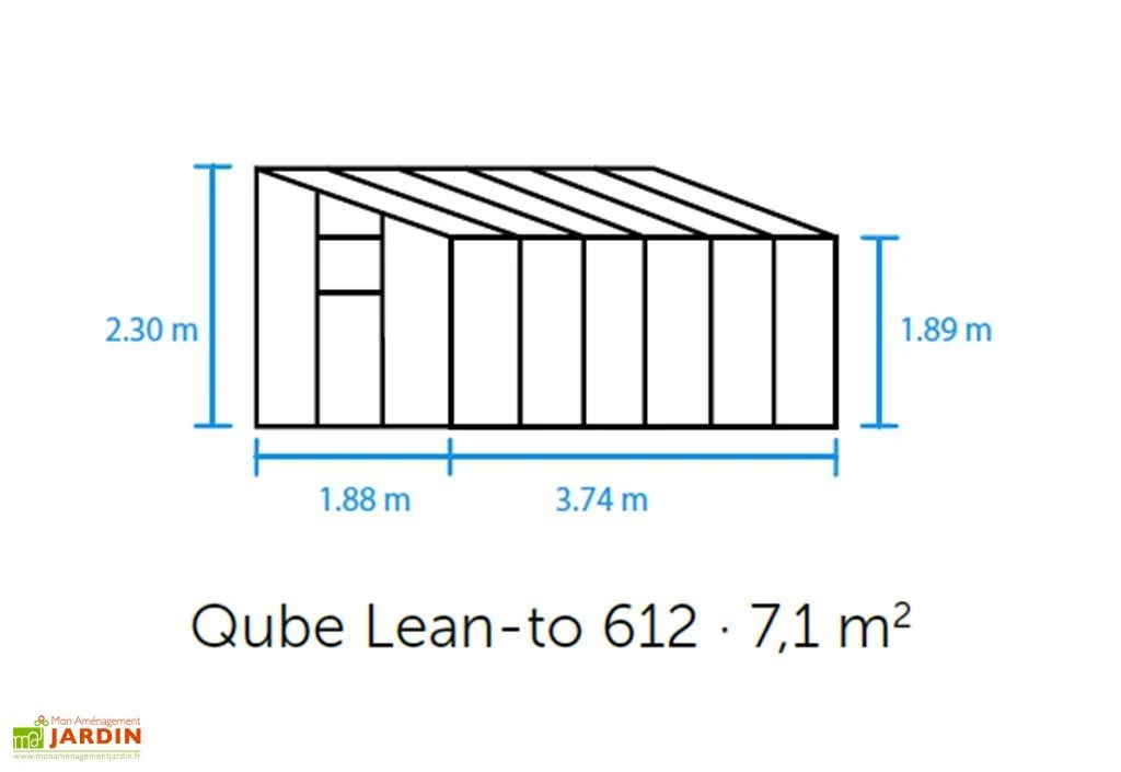 Halls Serre De Jardin Adossée En Verre Trempé Qube Lean-to 612 – 7,1 M² 8 Halls Serre De Jardin Adossée En Verre Trempé Qube Lean-to 612 – 7,1 M² – Image 6