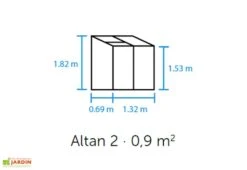 Halls Serre De Jardin Adossée En Polycarbonate Atlan 2 – 0,9 M² 5 Halls Serre De Jardin Adossée En Polycarbonate Atlan 2 – 0,9 M² -Garanta Jardin Magasin schema serre murale atlan 2 1