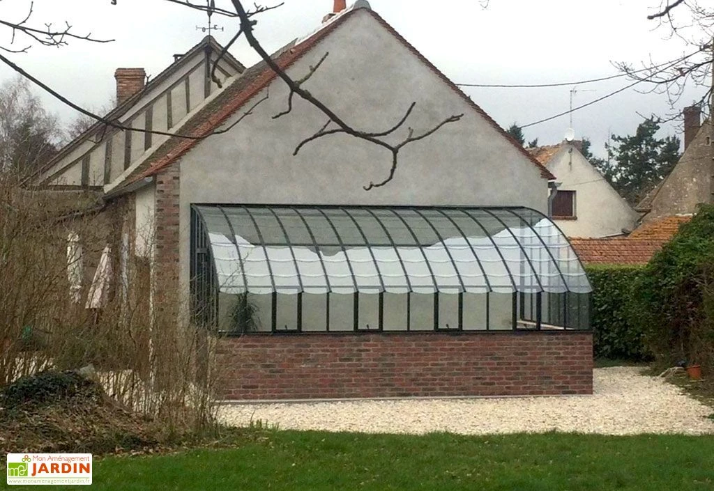 Serre Adossée Ancienne En Aluminium Et Verre Trempé 4mm Chambord 530x280 3 Serre Adossée Ancienne En Aluminium Et Verre Trempé 4mm Chambord 530x280