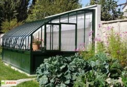 Serre Adossée Ancienne En Aluminium Et Verre Trempé 4mm Chambord 605x280 -Garanta Jardin Magasin serre ancienne en aluminium et verre trempe 4mm chambord 605x280 2