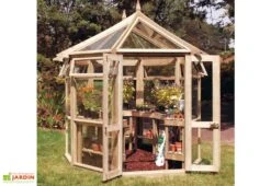 Serre De Jardin Épicéa Traité Et Verre Trempé 365x270x300cm -Garanta Jardin Magasin serre de jardin epicea traite et verre edwardian 1