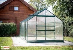 Serre De Jardin Polycarbonate 10,37m² Avec Base + 4 Lucarnes -Garanta Jardin Magasin serre de jardin polycarbonate 10 37m avec base 4 lucarnes
