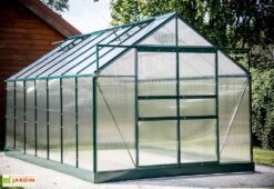 Serre De Jardin Polycarbonate 10,37m² Avec Base + 4 Lucarnes -Garanta Jardin Magasin serre de jardin polycarbonate 10 37m avec base 4 lucarnes 5