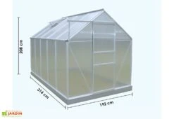 Serre De Jardin Polycarbonate 6,03 M² (192x314) -Garanta Jardin Magasin serre de jardin polycarbonate 6 03 m 192x314 3