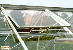 Serre De Jardin En Verre Trempé Lams 14,4 M² - Laurus Alu Naturel -Garanta Jardin Magasin serre de jardin verre trempe aluminium gris anthracite uranus laurus 14500 lams naturel 2