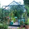 Serre De Jardin En Verre Trempé Lams 8,1 M² - Laurus Verte -Garanta Jardin Magasin serre de jardin verre trempe aluminium gris anthracite uranus laurus 8300 lams verte