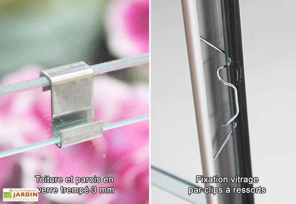 Serre De Jardin En Verre Trempé Lams 8,1 M² - Laurus Verte 7 Serre De Jardin En Verre Trempé Lams 8,1 M² - Laurus Verte – Image 5