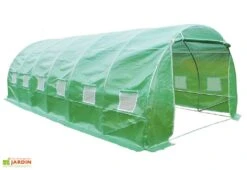 Serre De Jardin En Acier Galvanisé Et Polyéthylène 18 M²