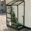 Serre De Jardin Adossée En Verre Lams 0,9 M² - Melissa Anthracite -Garanta Jardin Magasin serre jardin adossee aluminium anthracite verre trempe melissa ida lams 900