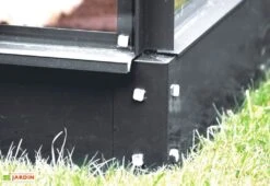 Serre De Jardin Adossée En Verre Lams 4,9 M² - Melissa Anthracite -Garanta Jardin Magasin serre jardin adossee aluminium anthracite verre trempe melissa ida lams 4