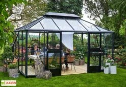 Jardin D’Hiver Verre Trempé Alu Anthracite 13 M² – Juliana Grand Oase -Garanta Jardin Magasin serre jardin aluminium anthracite verre trempe juliana grand oase 5