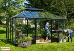 Jardin D’Hiver Verre Trempé Alu Anthracite 13 M² – Juliana Grand Oase -Garanta Jardin Magasin serre jardin aluminium anthracite verre trempe juliana grand oase 7