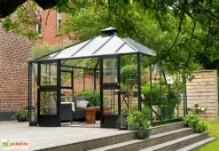 Jardin D’Hiver En Verre Trempé Alu Anthracite 13,5 M² – Juliana Oase -Garanta Jardin Magasin serre jardin aluminium anthracite verre trempe juliana oase 11