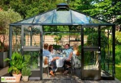 Jardin D’Hiver En Verre Trempé Alu Anthracite 13,5 M² – Juliana Oase -Garanta Jardin Magasin serre jardin aluminium anthracite verre trempe juliana oase 8