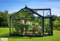 Serre De Jardin Verre Trempé Alu Anthracite 13 M² – Juliana Orangeri -Garanta Jardin Magasin serre jardin aluminium anthracite verre trempe juliana orangerie 1