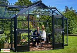 Serre De Jardin Verre Trempé Alu Anthracite 13 M² – Juliana Orangeri -Garanta Jardin Magasin serre jardin aluminium anthracite verre trempe juliana orangerie 3