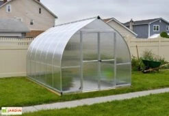 Serre De Jardin En Aluminium Et Polycarbonate Bella - Argent 9 Serre De Jardin En Aluminium Et Polycarbonate Bella - Argent -Garanta Jardin Magasin serre jardin aluminium polycarbonate bella 8 9 m 3