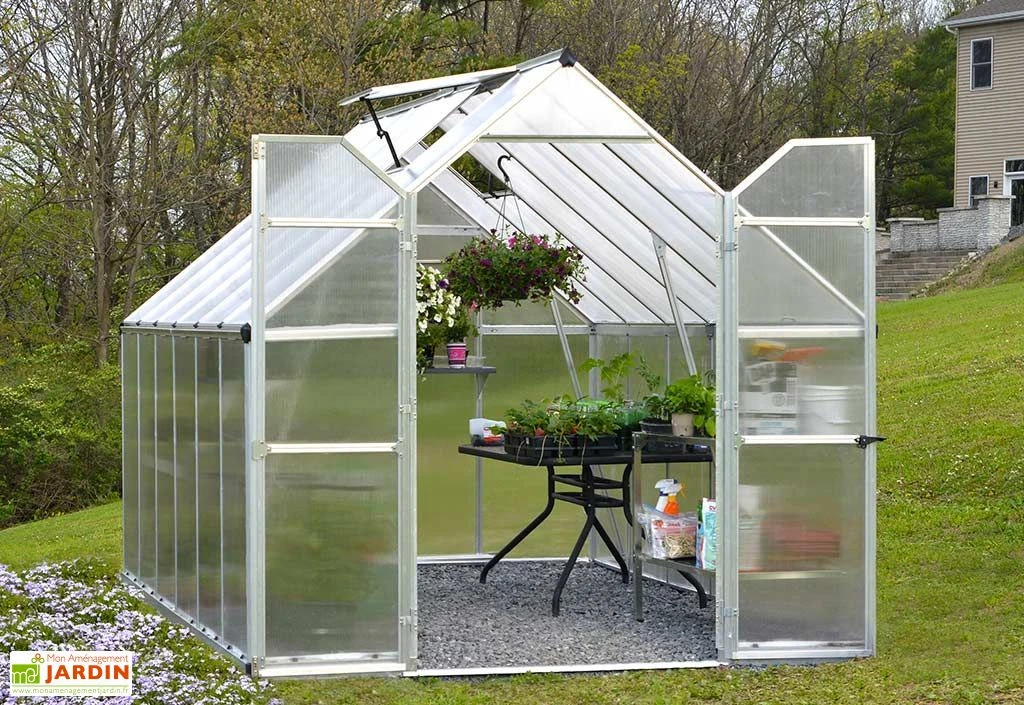 Serre De Jardin En Aluminium Et Polycarbonate Essence 9 M² 5 Serre De Jardin En Aluminium Et Polycarbonate Essence 9 M² – Image 3