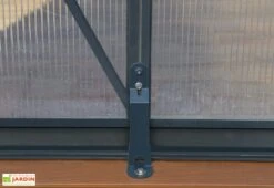 Serre De Jardin En Aluminium Et Polycarbonate Glory 11,8 M² - Grise -Garanta Jardin Magasin serre jardin aluminium polycarbonate glory 11 8 m 1