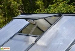 Serre De Jardin En Aluminium Et Polycarbonate Glory 11,8 M² - Grise -Garanta Jardin Magasin serre jardin aluminium polycarbonate glory 11 8 m 2