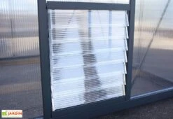 Serre De Jardin En Aluminium Et Polycarbonate Glory 14,7 M² - Grise -Garanta Jardin Magasin serre jardin aluminium polycarbonate glory 14 7 m 9