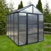 Serre De Jardin En Aluminium Et Polycarbonate Glory 4,7 M² - Grise -Garanta Jardin Magasin serre jardin aluminium polycarbonate glory 4 7 m