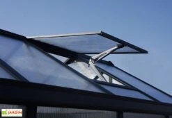 Serre De Jardin En Aluminium Et Polycarbonate Glory 4,7 M² - Grise -Garanta Jardin Magasin serre jardin aluminium polycarbonate glory 4 7 m 7