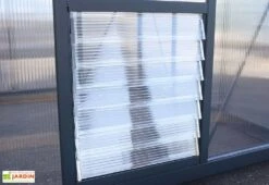 Serre De Jardin En Aluminium Et Polycarbonate Glory 4,7 M² - Grise -Garanta Jardin Magasin serre jardin aluminium polycarbonate glory 4 7 m 8