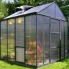 Serre De Jardin En Aluminium Et Polycarbonate Glory 6 M² - Grise -Garanta Jardin Magasin serre jardin aluminium polycarbonate glory 6 m 1