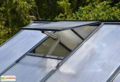 Serre De Jardin En Aluminium Et Polycarbonate Glory 8,9 M² - Grise -Garanta Jardin Magasin serre jardin aluminium polycarbonate glory 8 9 m 2