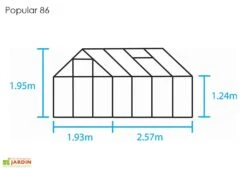Halls Serre De Jardin En Aluminium Et Verre Horticole Popular 86 (5 M²) -Garanta Jardin Magasin serre jardin aluminium verre horticole popular 86 5m 3