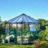 Serre De Jardin En Aluminium, Verre Et Polycarbonate Halls Atrium 9 M² -Garanta Jardin Magasin serre jardin aluminium verre polycarbonate halls atrium 9m 6