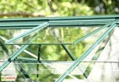 Serre De Jardin En Alu Et Verre Trempé Lams 12,9 M² - Aloé Vert -Garanta Jardin Magasin serre jardin aluminium verre trempe aloe 13m2 vert 6