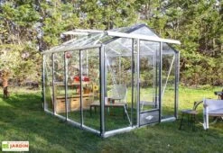 Serre De Jardin En Aluminium Et Verre Trempé Essentia 7,3 M² -Garanta Jardin Magasin serre jardin aluminium verre trempe essentia 73m 1