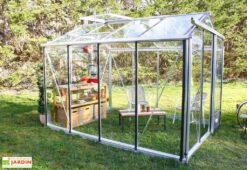 Serre De Jardin En Aluminium Et Verre Trempé Essentia 7,3 M² -Garanta Jardin Magasin serre jardin aluminium verre trempe essentia 73m 2
