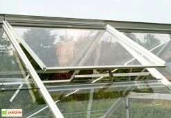 Serre De Jardin En Alu Et Verre Trempé Lams 12,9 M² - Laurus Alu Naturel -Garanta Jardin Magasin serre jardin aluminium verre trempe laurus lams 13m2 brut