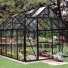 Halls Serre De Jardin En Aluminium Et Verre Trempé Magnum 128 – 9,9 M² -Garanta Jardin Magasin serre jardin aluminium verre trempe noir