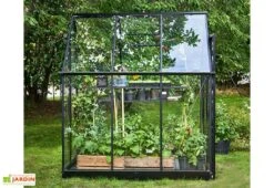 Halls Serre De Jardin En Aluminium Et Verre Trempé Qube 66 Noir 3,9 M² -Garanta Jardin Magasin serre jardin aluminium verre trempe qube 66 noir 39m 1